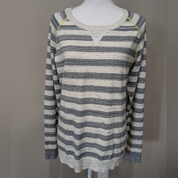 Kersh Sweaters - KERSH SWEATER Lightweight STRIPED NEON YELLOW TRIM
